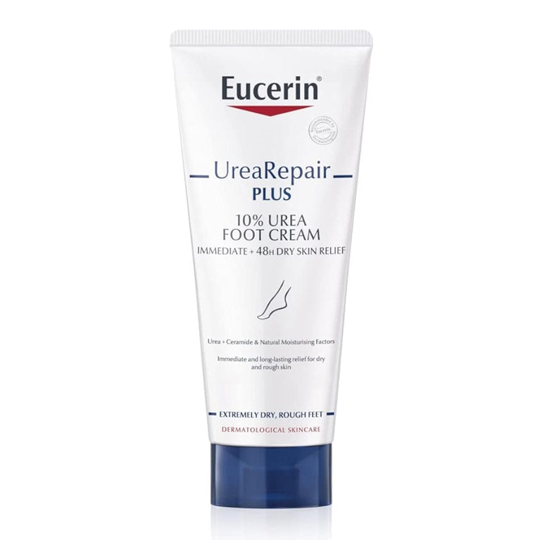 Eucerin UreaRepair Plus Rapid Absorption Foot Cream for Dry and Cracked Heels, Fragrance-Free, 100 ml