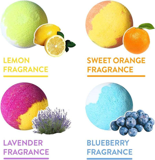 8 x Bath Bombs Value Women's Set, Handmade, Moisturising, Vegan & Cruelty Free, Beauty Spa Gift Set, Bath Fizzers, for Women, Girls, Her, Girlfriend, Packaging May Vary