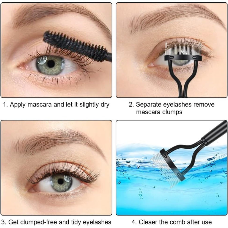 Elevate Your Makeup Routine with URAQT Eyelash Comb - Curved Design for Flawless Lashes and Brows