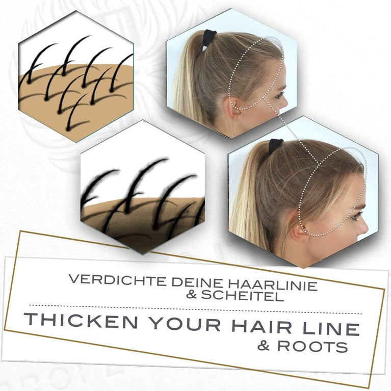 Fidentia Hair Shader Dark Brown Powder for Root Touch-Up and Grey Coverage