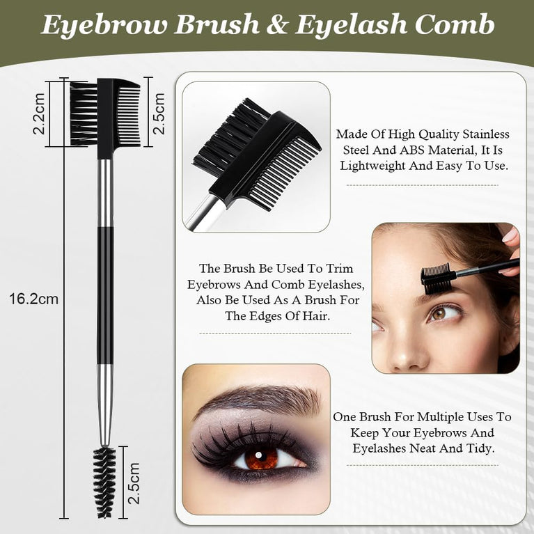 Elevate Your Makeup Routine with URAQT Eyelash Comb - Curved Design for Flawless Lashes and Brows