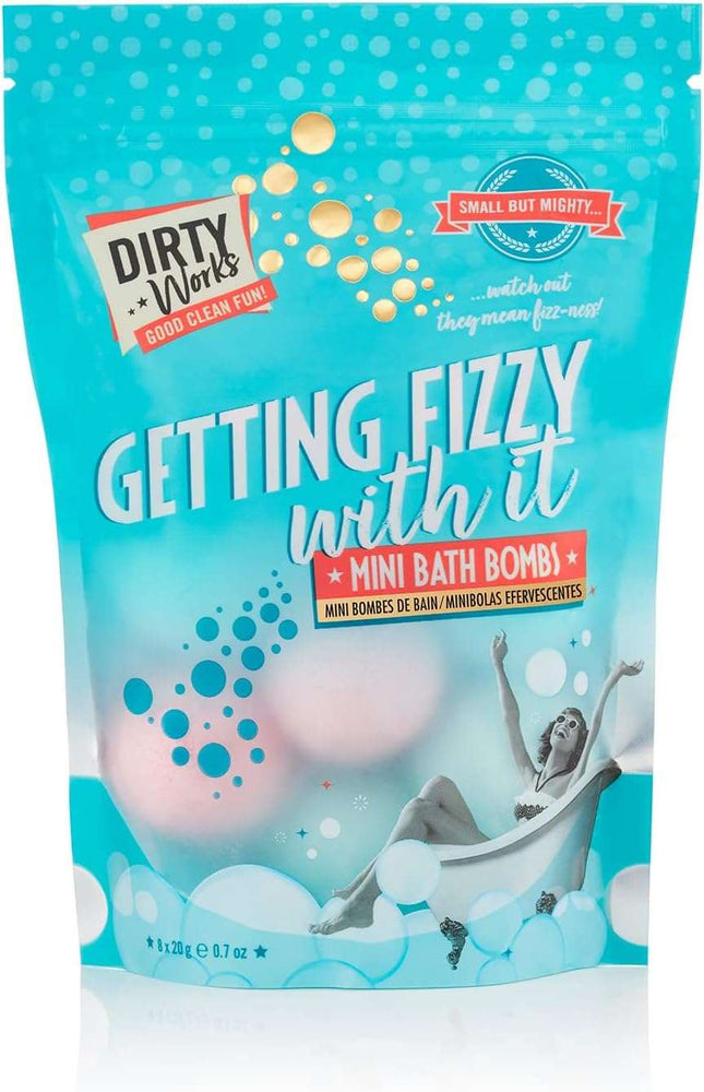 Dirty Works Getting Fizzy With It Mini Bath Bombs, 8 x 20g Vegan Bath Fizzers, 160g