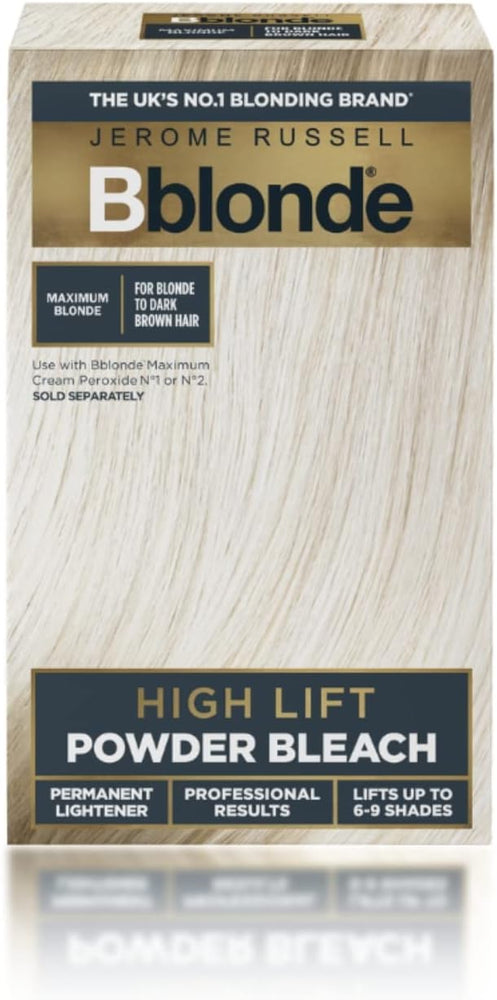 Jerome Russell Bblonde High Lift Bleach Powder - Hair Bleach for Blonde to Dark Brown Hair, with Mineral Oils for Hair Care - Lifts 6-9 Shades - Pack of 4 Sachets (4x 25g)