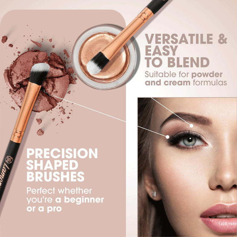 Vegan Eye Brush Set - Professional 7 Piece Kit for Perfect Eye Makeup Application