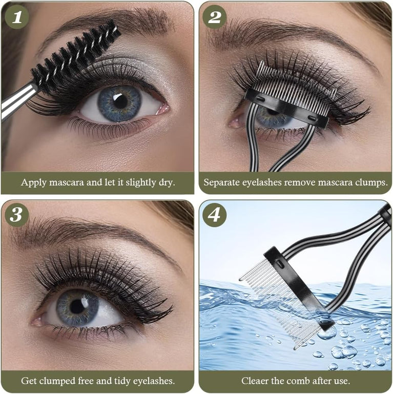 Elevate Your Makeup Routine with URAQT Eyelash Comb - Curved Design for Flawless Lashes and Brows