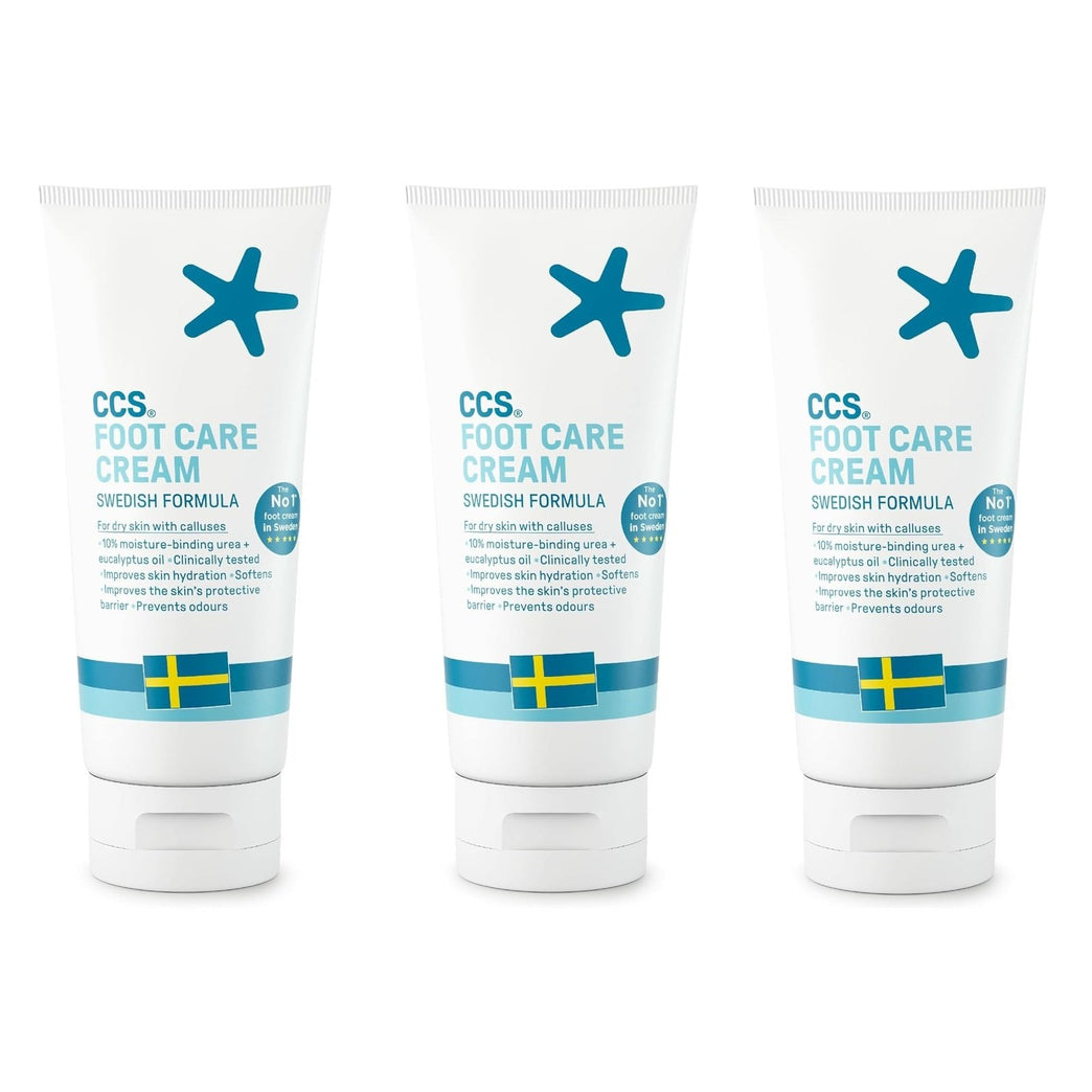CCS Ultimate Foot Care Hydrating Cream - Triple Pack of 175ml Tubes for Soft, Smooth Skin