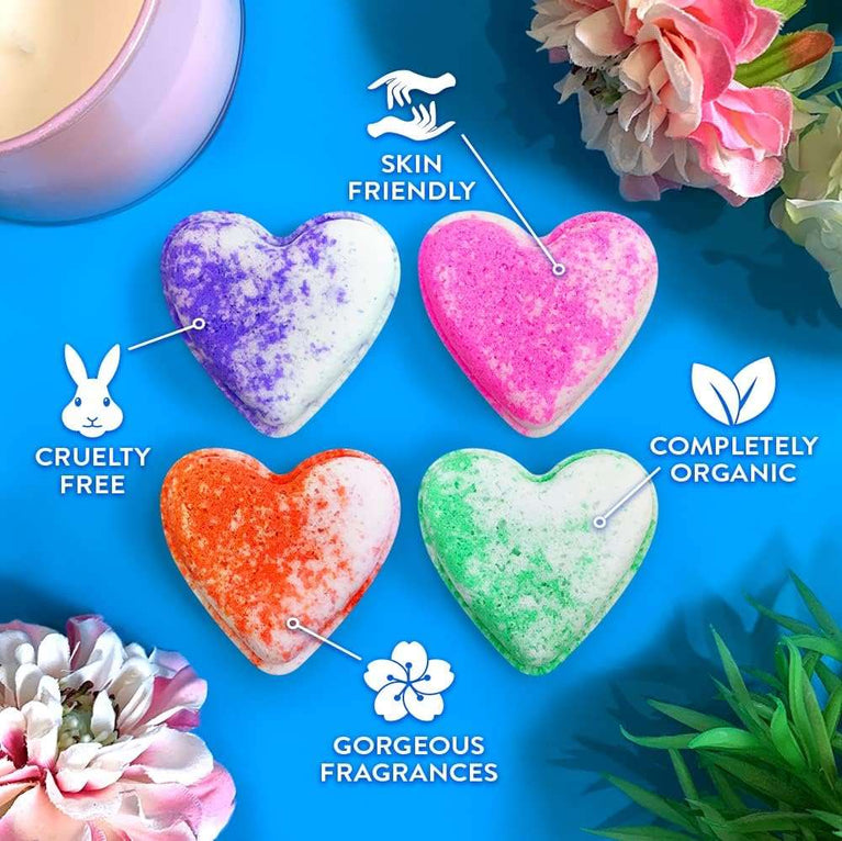 8 x Bath Bombs Value Women's Set, Handmade, Moisturising, Vegan & Cruelty Free, Beauty Spa Gift Set, Bath Fizzers, for Women, Girls, Her, Girlfriend, Packaging May Vary