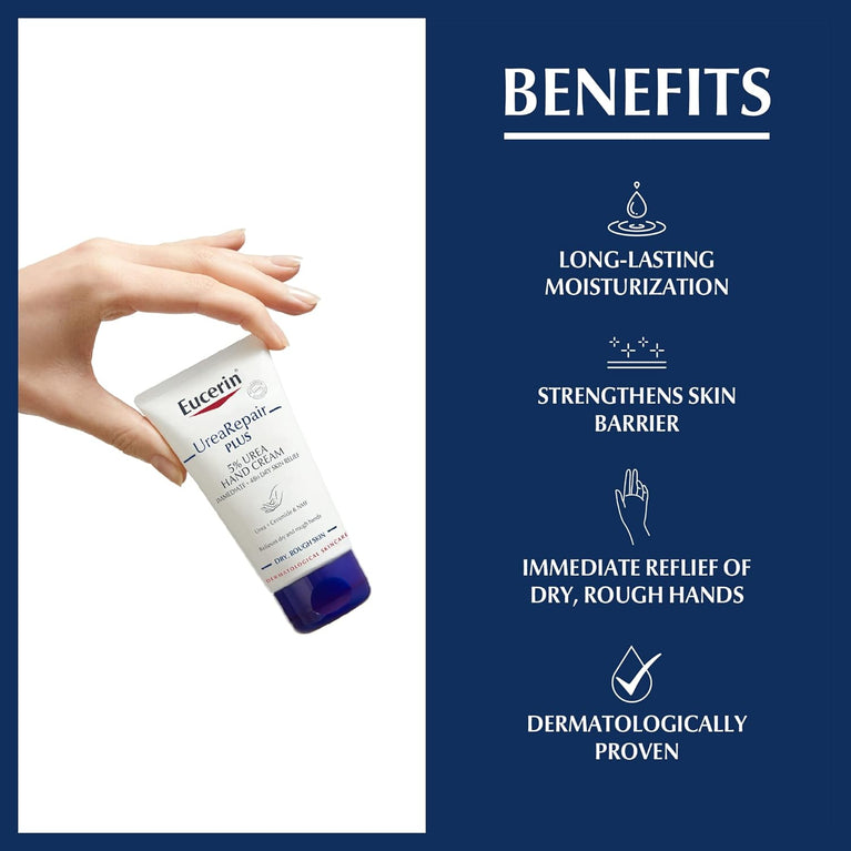 Eucerin UreaRepair Plus Rapid Absorption Foot Cream for Dry and Cracked Heels, Fragrance-Free, 100 ml