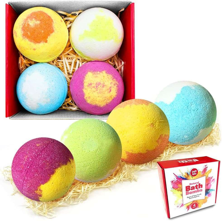 8 x Bath Bombs Value Women's Set, Handmade, Moisturising, Vegan & Cruelty Free, Beauty Spa Gift Set, Bath Fizzers, for Women, Girls, Her, Girlfriend, Packaging May Vary