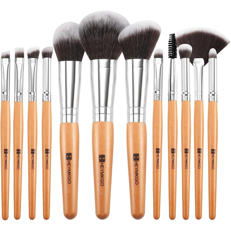 Luxurious Wooden Makeup Brush Set - Eco-Friendly and Vegan Friendly