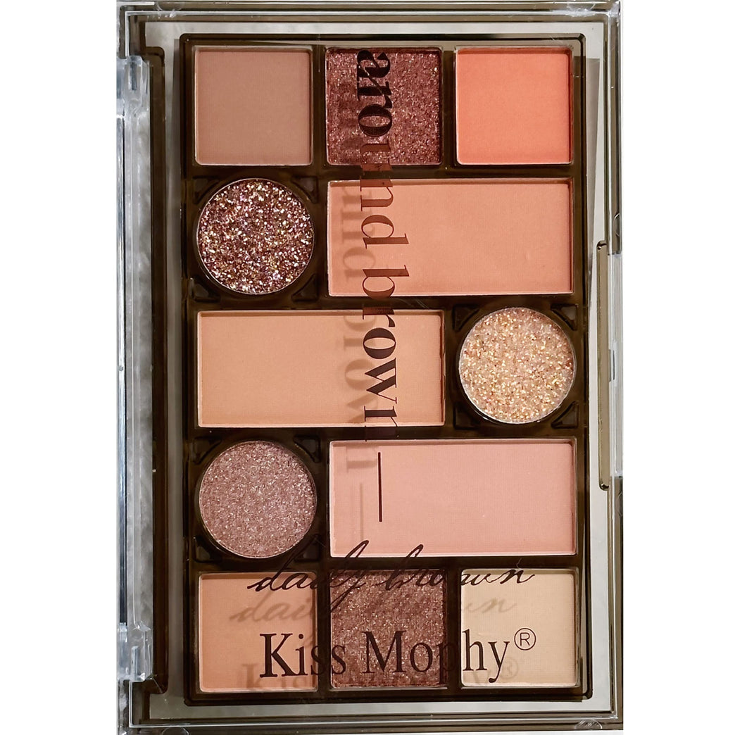 Hazelnut Latte Multi-Purpose Eyeshadow, Bronzer and Face Contour Makeup Palette by Around Brown