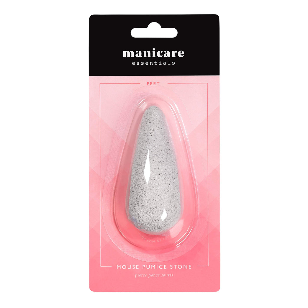 Manicare Natural Pumice Stone Mouse, Dry Skin Eliminator and Callus Remover, Cracked Heel Treatment, Pedicure Block for Knees and Elbows Exfoliation, Skin Smoothing Tool