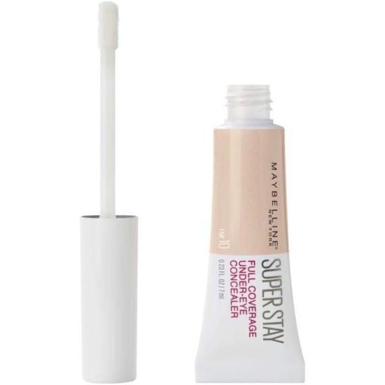 Maybelline New York Under-Eye Concealer Super Stay - Shade 10 Fair, Smudge-Proof & Water-Resistant, 22 g