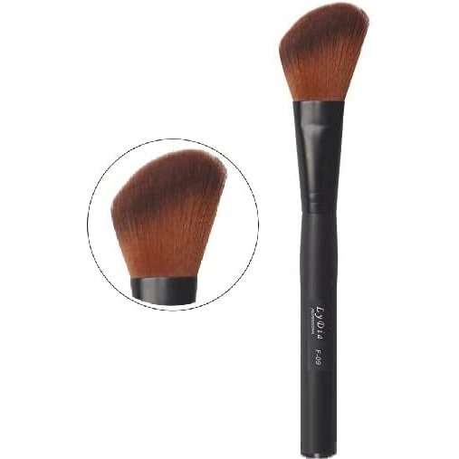 8-Shade Pressed Powder Blush and Contour Kit with LyDia® Angled Makeup Brush for Flawless Face Application
