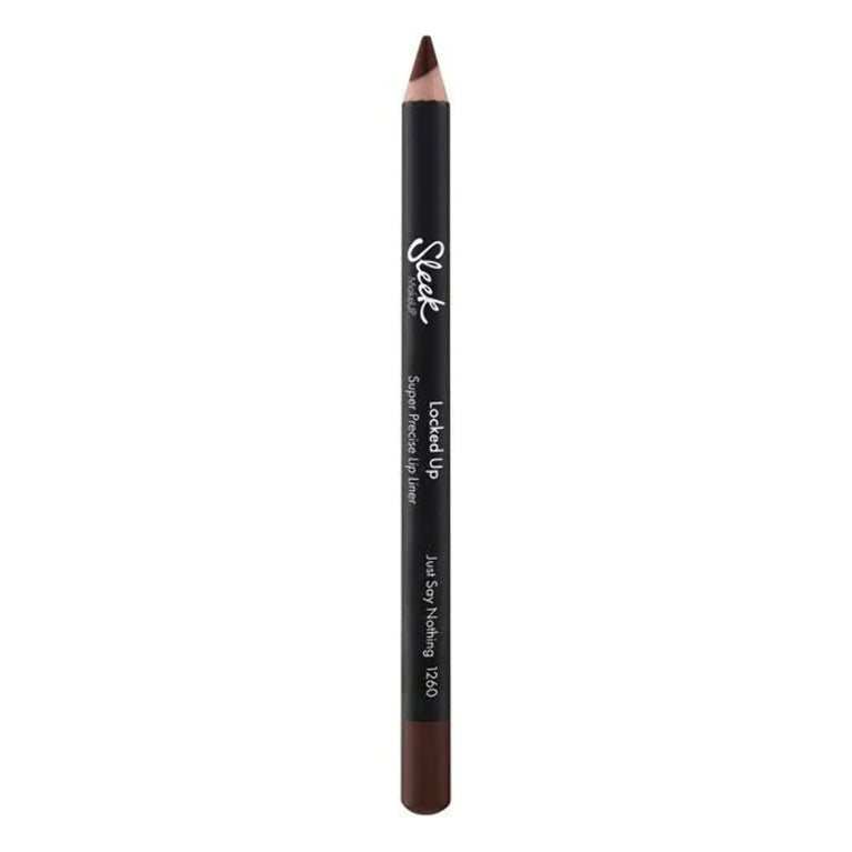 Sleek MakeUP Precision Contour Lip Liner, Just Say Nothing (Dark Brown), Ultra-Pigmented and Long-Lasting, 1.8g