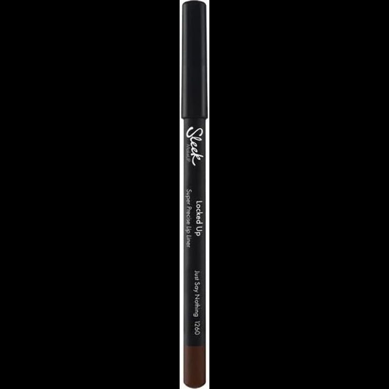 Sleek MakeUP Precision Contour Lip Liner, Just Say Nothing (Dark Brown), Ultra-Pigmented and Long-Lasting, 1.8g