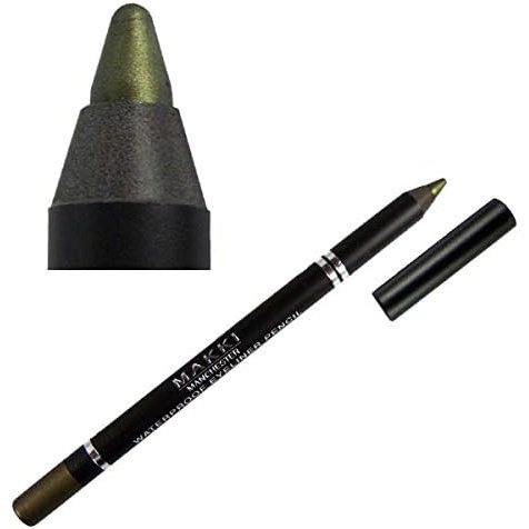 Makki Gliding Eyeliner Pencil in Shimmery Golden Olive - Waterproof, Smudge-Proof Shade 05 with Vitamin E and Jojoba Oil