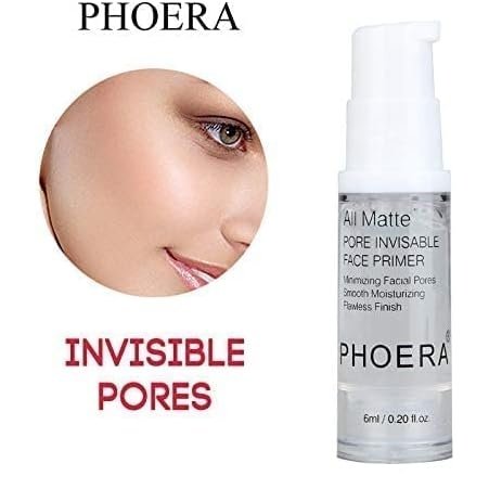 PHOERA 2Pcs All-Day Hydrating Makeup Primer with Matte Finish for Flawless Coverage