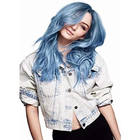Live Pretty Pastels Semi-permanent Blue Hair Dye, Lasts Up To 8 Washes, Denim Steel, 1 Count (Pack of 1)