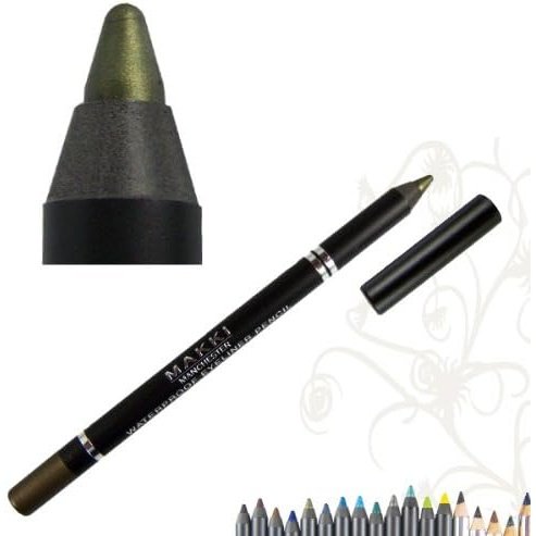 Makki Gliding Eyeliner Pencil in Shimmery Golden Olive - Waterproof, Smudge-Proof Shade 05 with Vitamin E and Jojoba Oil