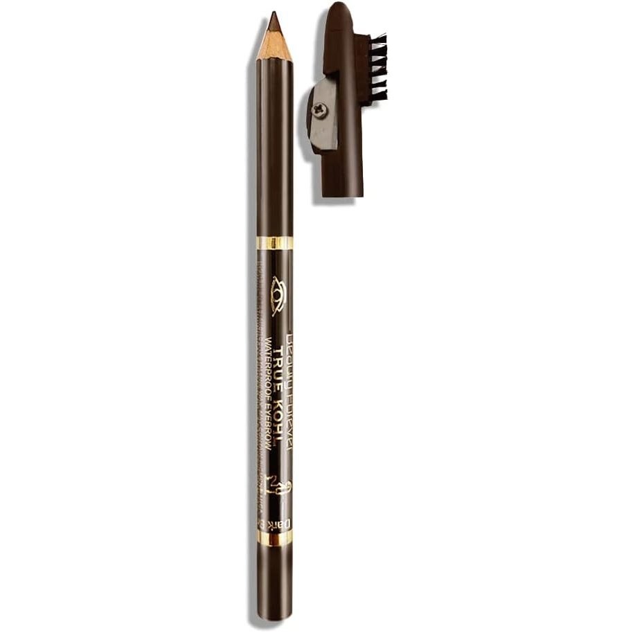 Everlasting Beauty Waterproof Eyebrow Definer Pencil with Matte Finish - 402 Dark Brown with Sharpener Included