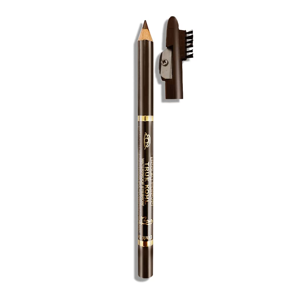 Everlasting Beauty Waterproof Eyebrow Definer Pencil with Matte Finish - 402 Dark Brown with Sharpener Included