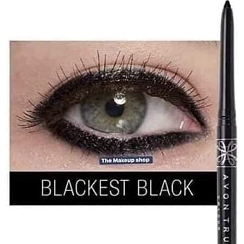 Avon Glimmerstick Trio - Waterproof Eyeliner in Blackest Black, Long-wearing, No Sharpening Required