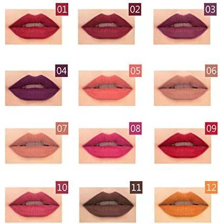 Beteligir Versatile Lip Liner Pencil Collection - 12 Vibrant Shades, Waterproof, Long-Lasting, Matte Finish (01)