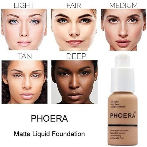 Ultimate 6-in-1 Matte Liquid Foundation Kit with Volcanic Oil-Control Rollers and Face Primer