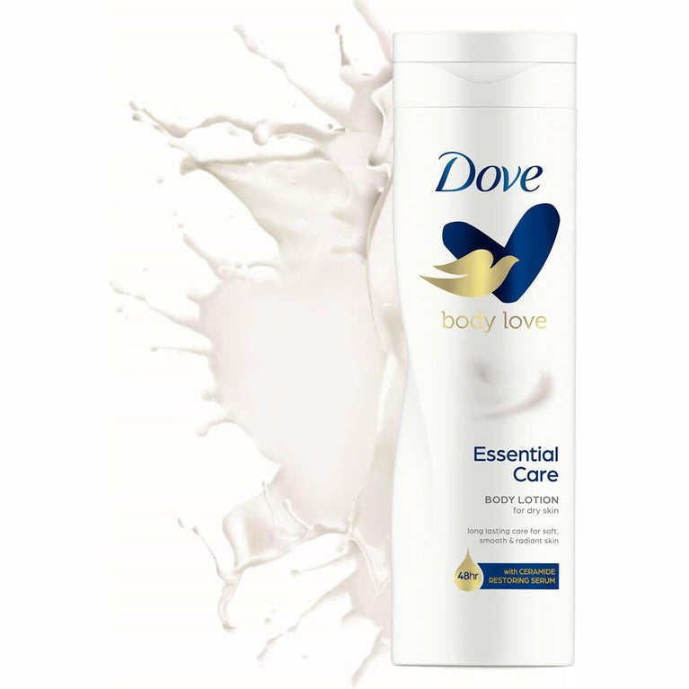 Dove Essential Nourishment Body Lotion for Dry Skin - Pack of 2 (250ml each)