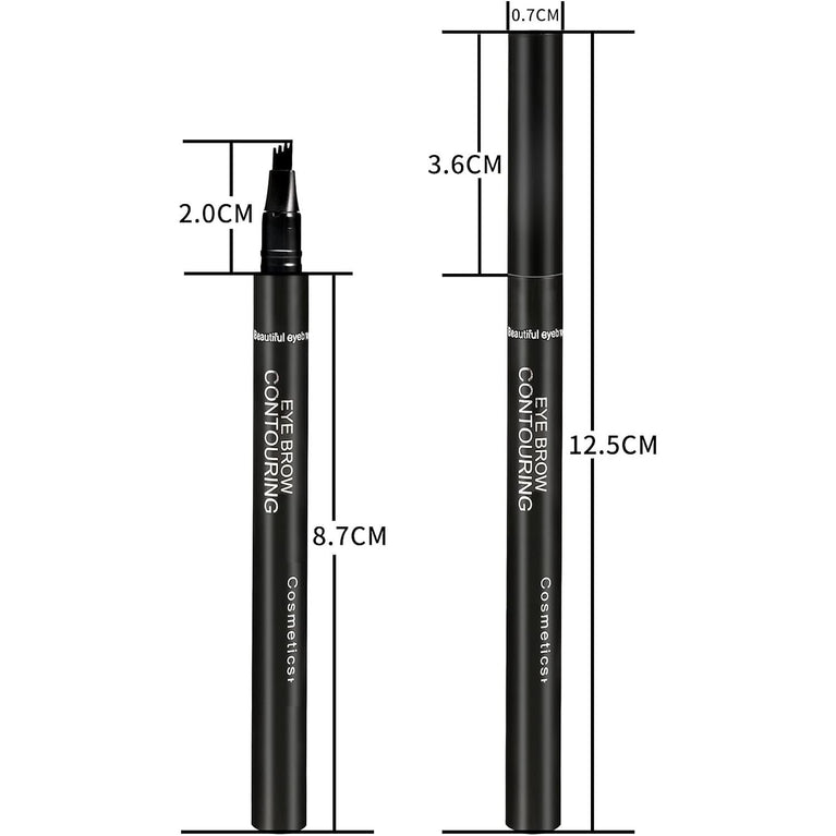 Boobeen Precision Eyebrow Pen with Waterproof Liquid Brow Pencil for Natural and Defined Eyebrow Makeup