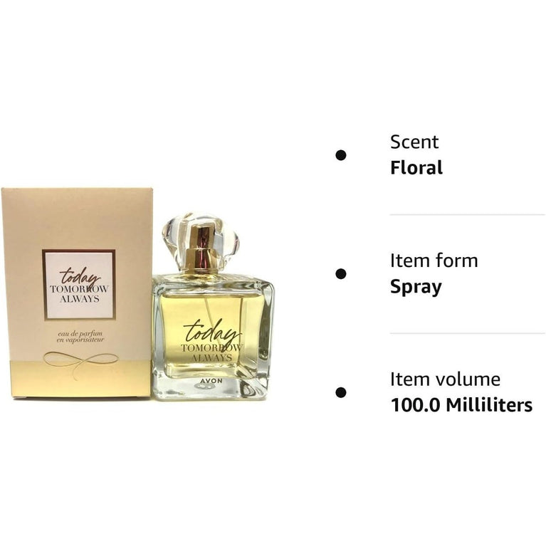 Avon Today Eau De Parfum Spray for Women 100ml - Sophisticated and Alluring Fragrance
