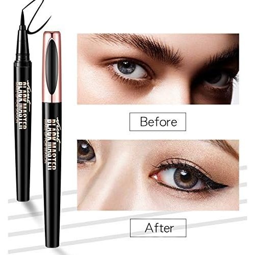Macfee Quick-Dry Waterproof Eyeliner for Long-Lasting Eye Makeup (Black)