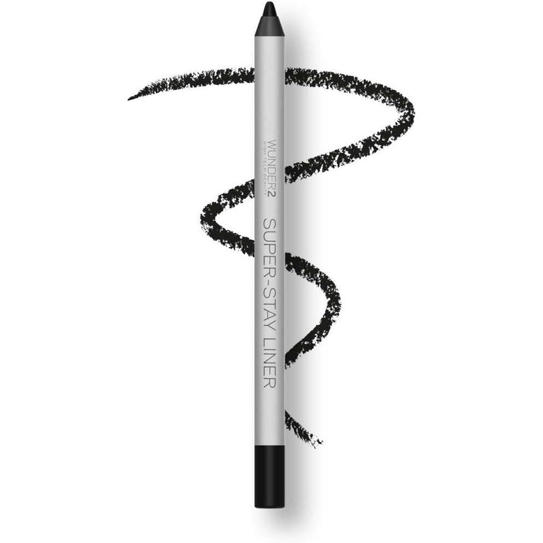 WUNDER2 Essential Black Eyeliner - High-Pigment, Easy-Glide, & Waterproof Pencil Liner with 24-Hour Wear in Essential, Metallic, & Glitter Finishes