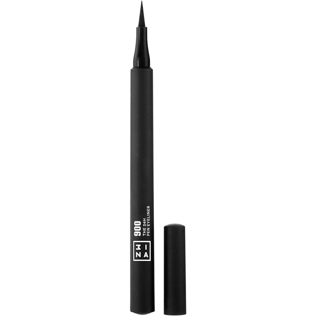 3INA Ultra-Longwear Matte Eyeliner Pen - 24 Hour Bold Pigmented Black Liner - Vegan, Smudge-Proof and Sensitive Eye Friendly Makeup - Easy Application Precision Tip for Perfect Wings - Cruelty Free