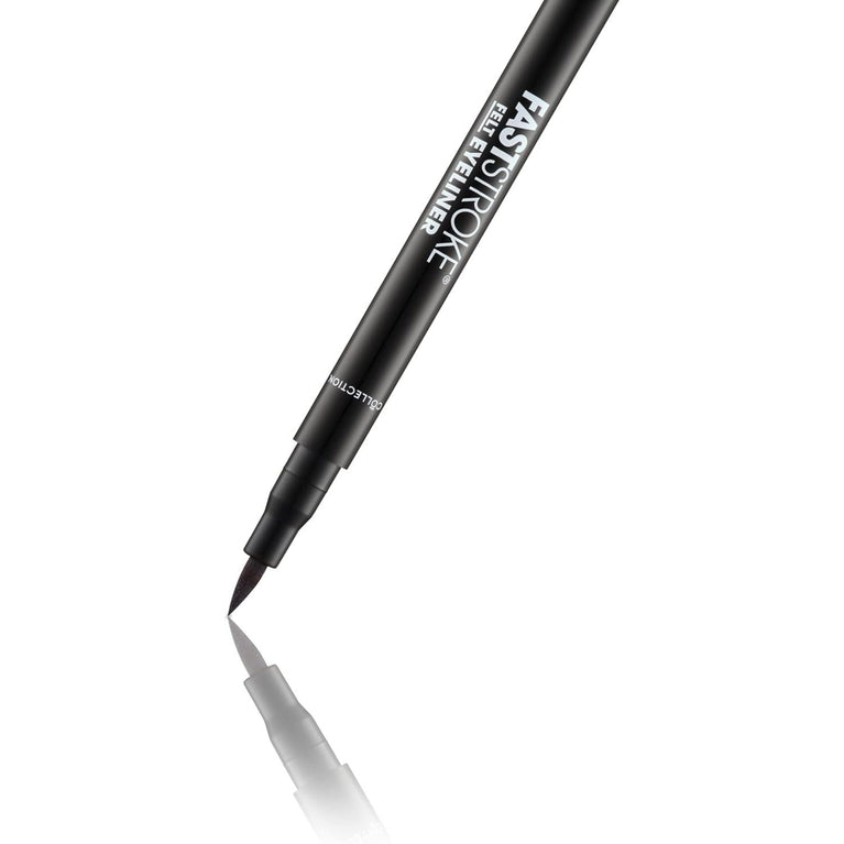 Collection Cosmetics Quick-Dry, Long-Lasting Felt Tip Eyeliner with Precision Fine Tip, Highly Pigmented, 4ml, Black - Vegan Friendly