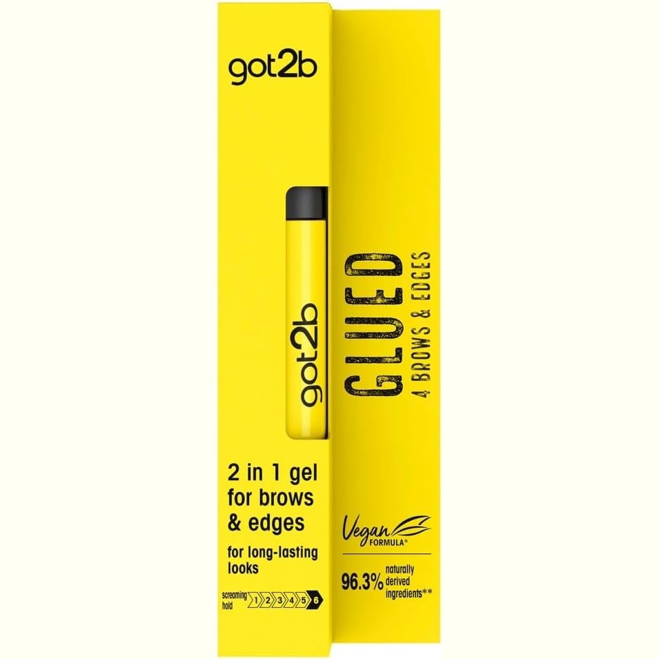 got2b Eyebrow & Edges 2 in 1 Wand Gel - Vegan, Non-Sticky, 72hr Super Hold, Free From Silicones and Alcohol, 16 ml