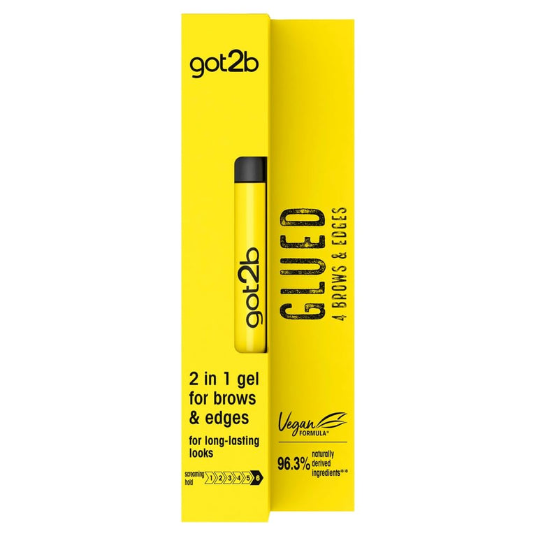 got2b Eyebrow & Edges 2 in 1 Wand Gel - Vegan, Non-Sticky, 72hr Super Hold, Free From Silicones and Alcohol, 16 ml