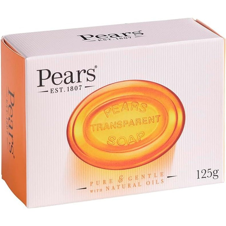 Pears Pure & Gentle Transparent Soap Bar with Natural Oils 125g (12 Pack)