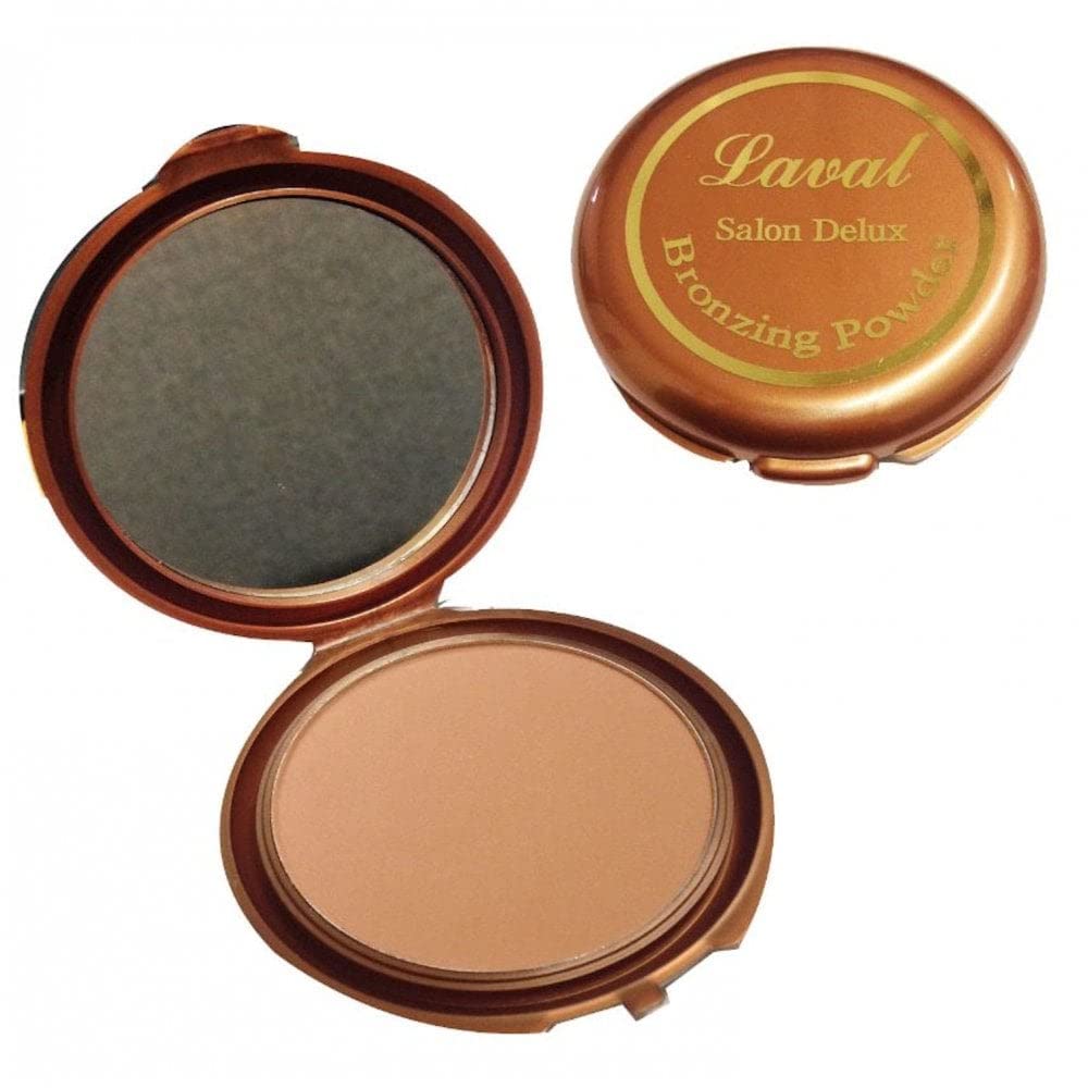 Laval Salon Premium Medium Matt Bronzing Powder with Mirror Compact