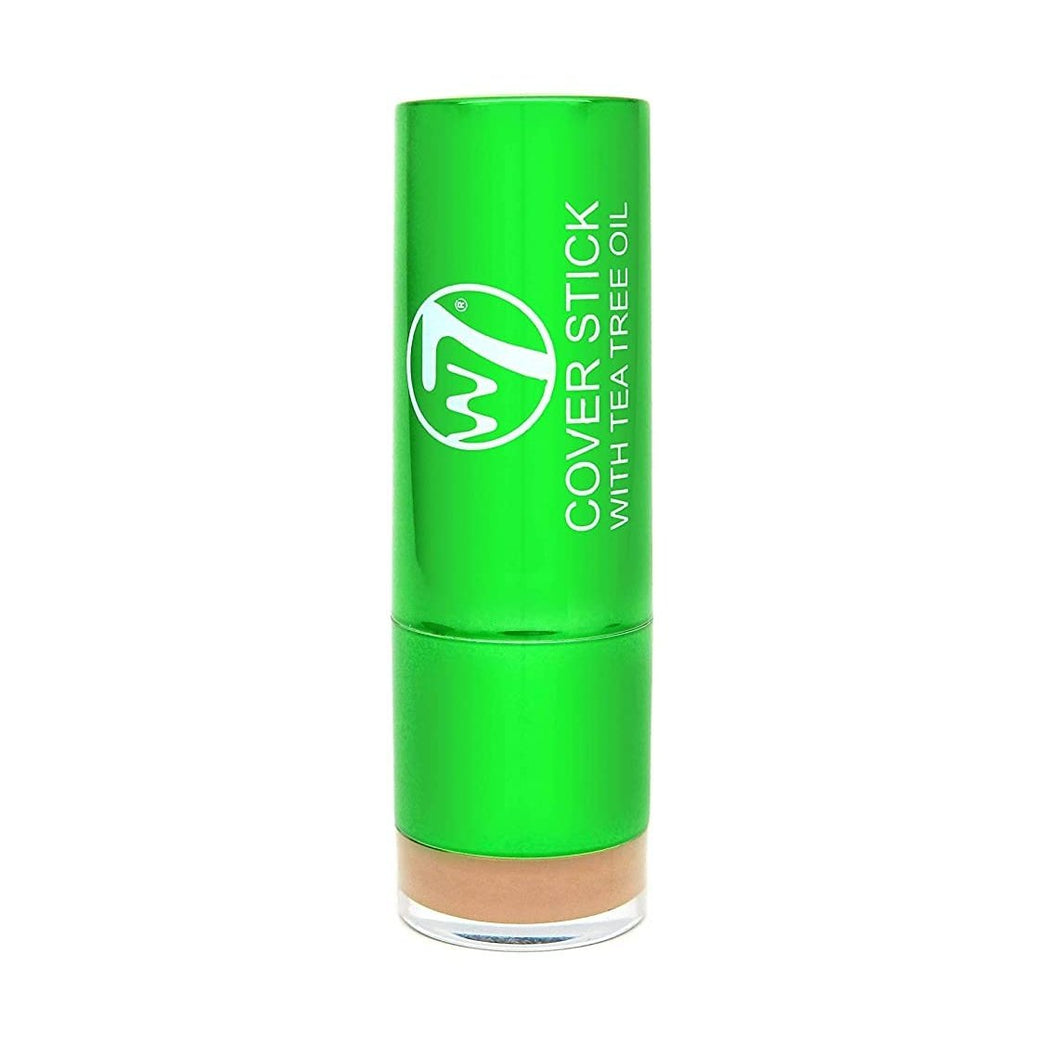 W7 Tea Tree Oil Infused Concealer Stick - Blemish & Redness Cover-Up - Lightweight, Long-Lasting Makeup (Light/Medium Shade)