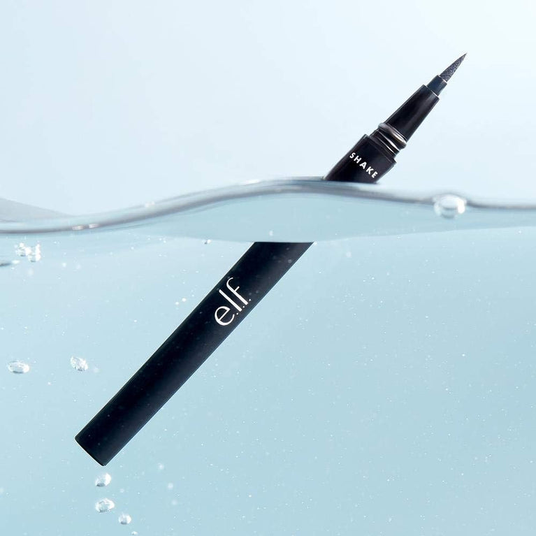 e.l.f. Jet Black Eyeliner Pen with Vitamin E, Waterproof and Smudge-Proof, 0.02 Fl Oz (0.7mL)