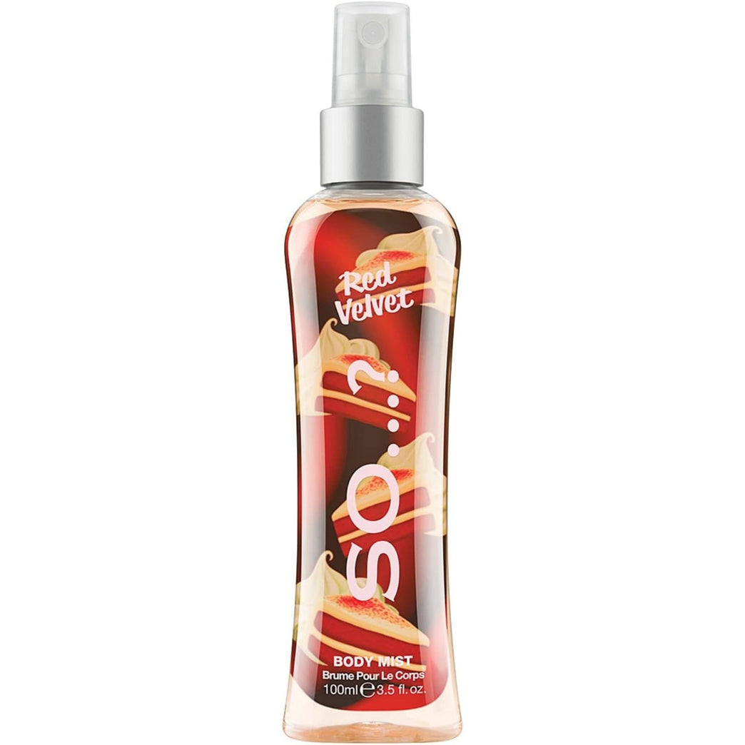 So...? Women's Red Velvet Body Mist - 100ml Bottle