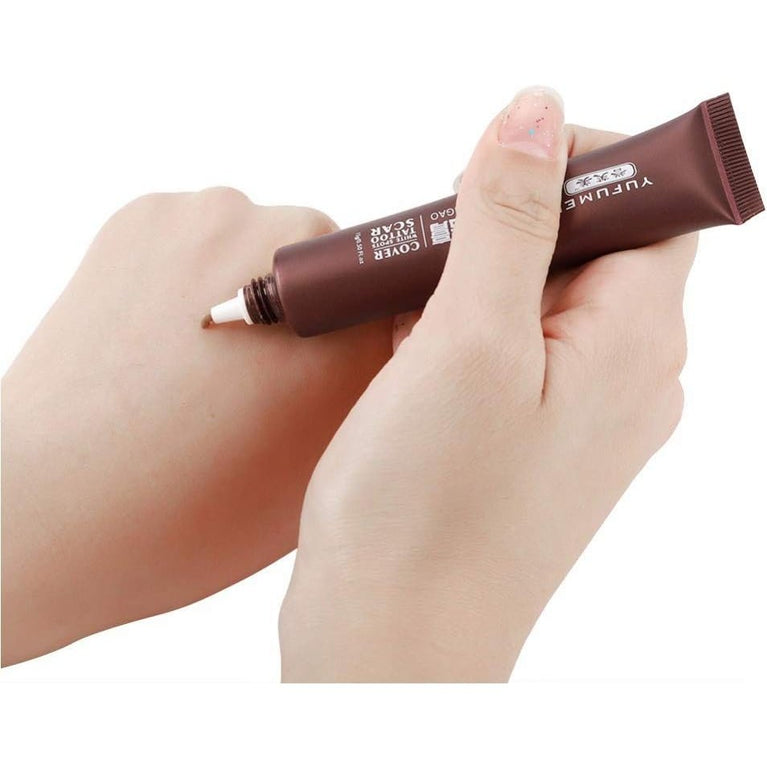 Professional Camouflage Concealer Cream: Waterproof Tattoo and Scar Cover Up Makeup for Skin Blemishes and Birthmarks (Classic Tattoo Concealer)