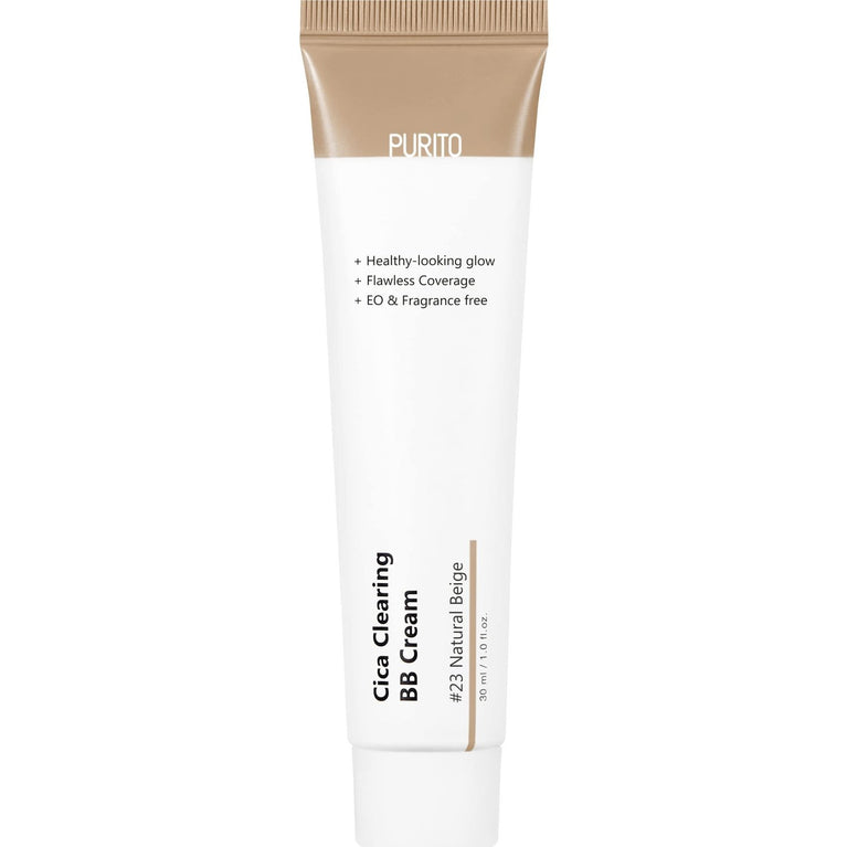 PURITO Vegan BB Cream in #23 Natural Beige - Lightweight, Hydrating and Cruelty-Free Cream Foundation (1 fl.oz / 30ml)