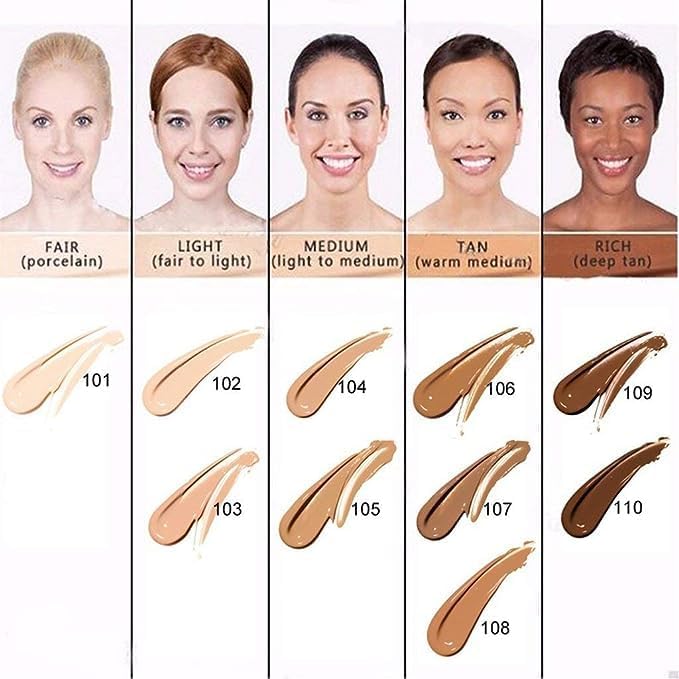 24-Hour Long-Lasting Matte Foundation with Oil Control - Full Coverage Face Concealer for Women, 30ml