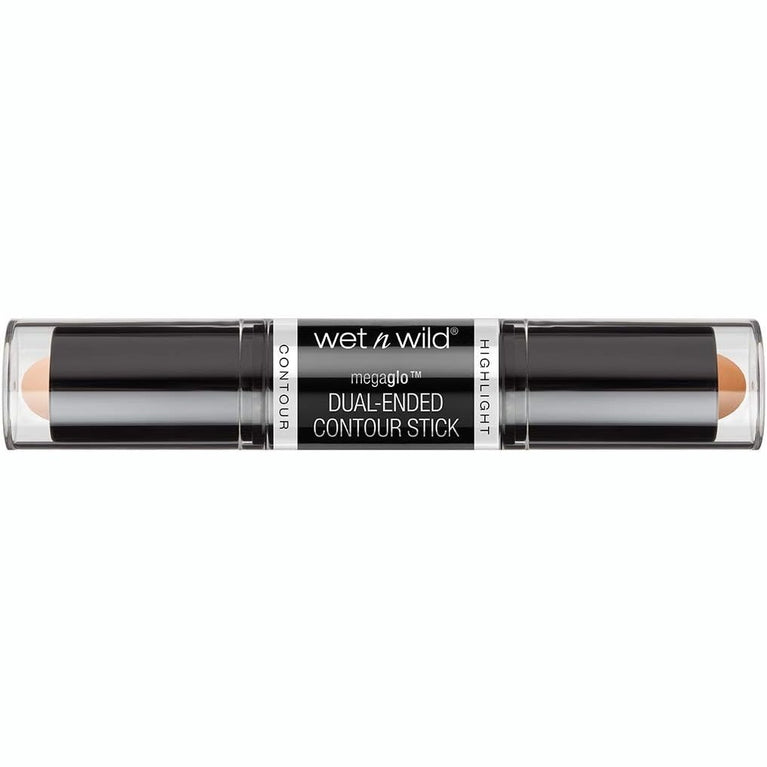 2-in-1 Precision Contour and Highlight Stick with Dermatologically Tested, Blendable Formula - Light/Medium, 8g