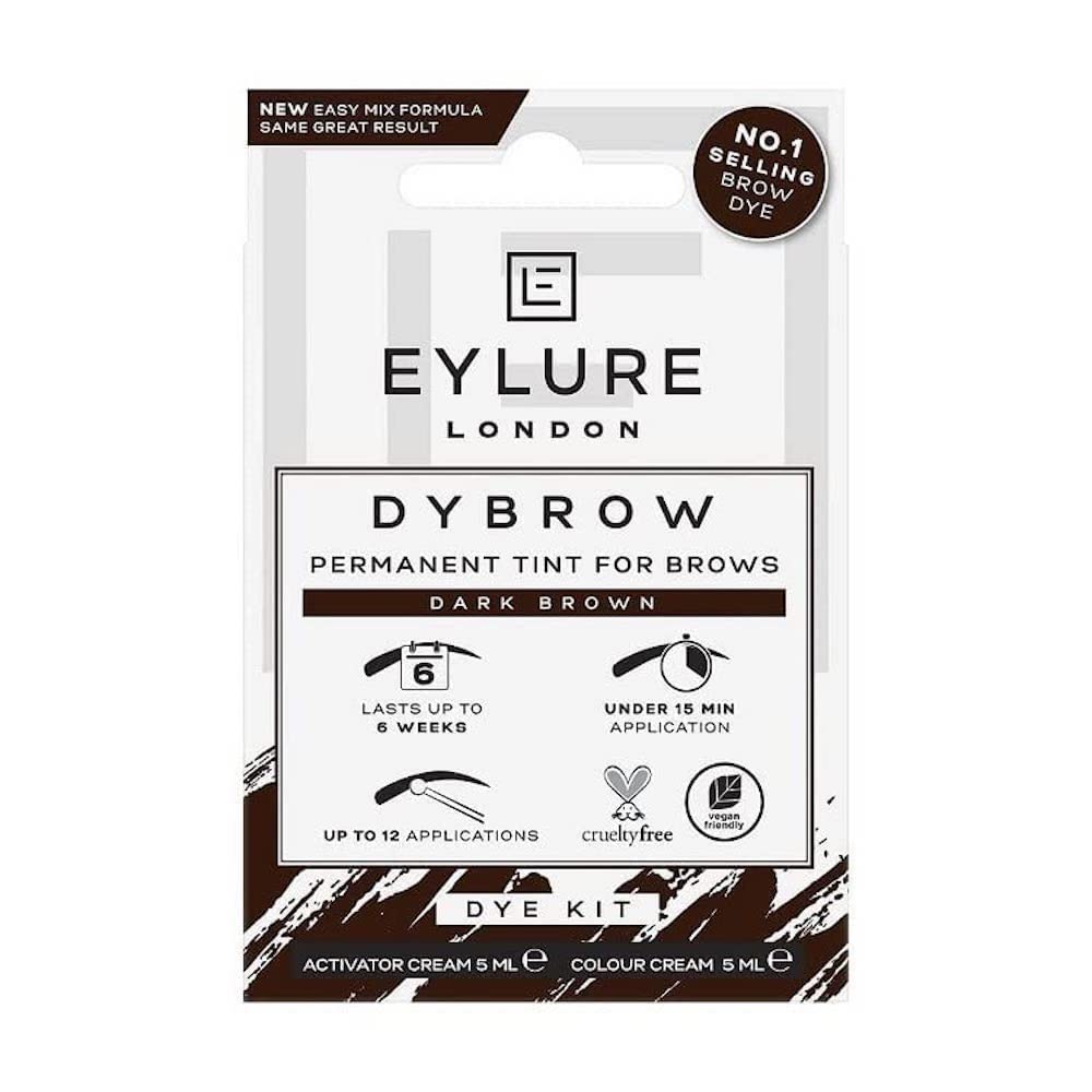 Eylure DYBROW Dark Brown Eyebrow Tinting Kit for Long-Lasting Defined Brows