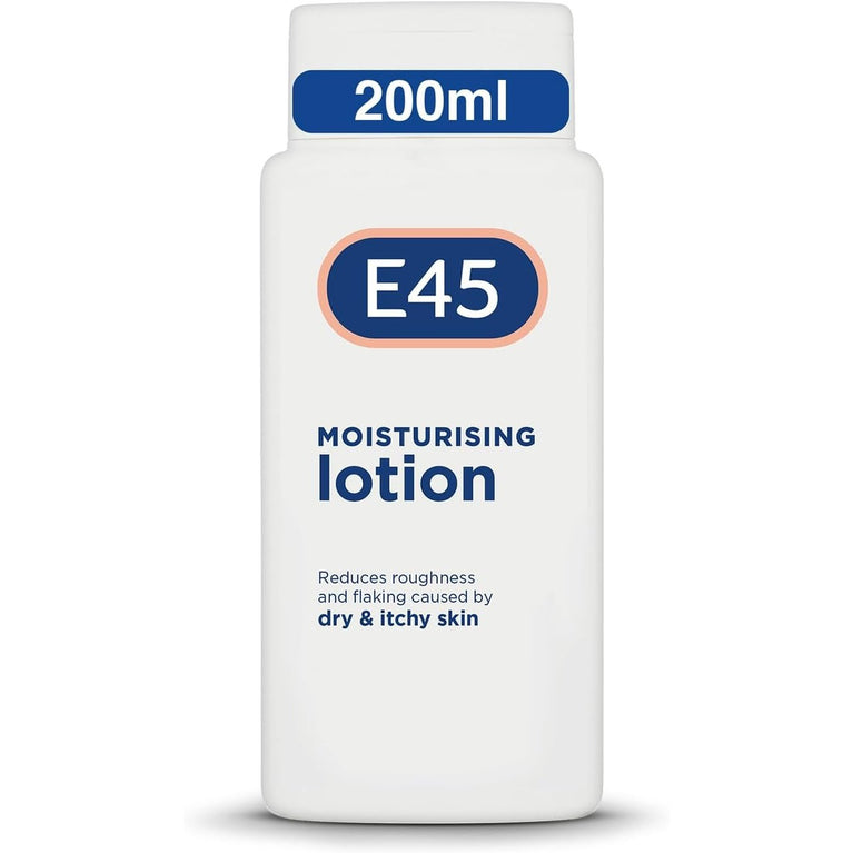 E45 Dermatological Moisturising Lotion - Soothing and Hydrating Daily Moisturiser for Dry and Sensitive Skin