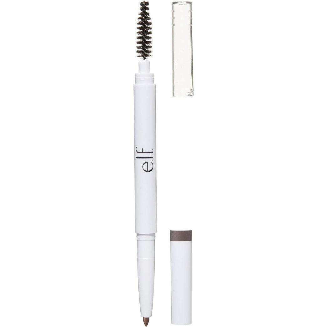 e.l.f Cosmetics Long-Lasting Brow Pencil & Brush Duo, Shapes, Defines, Fills for Thicker, Fuller Brows, Natural Brown, 0.18 g - Vegan & Cruelty-Free